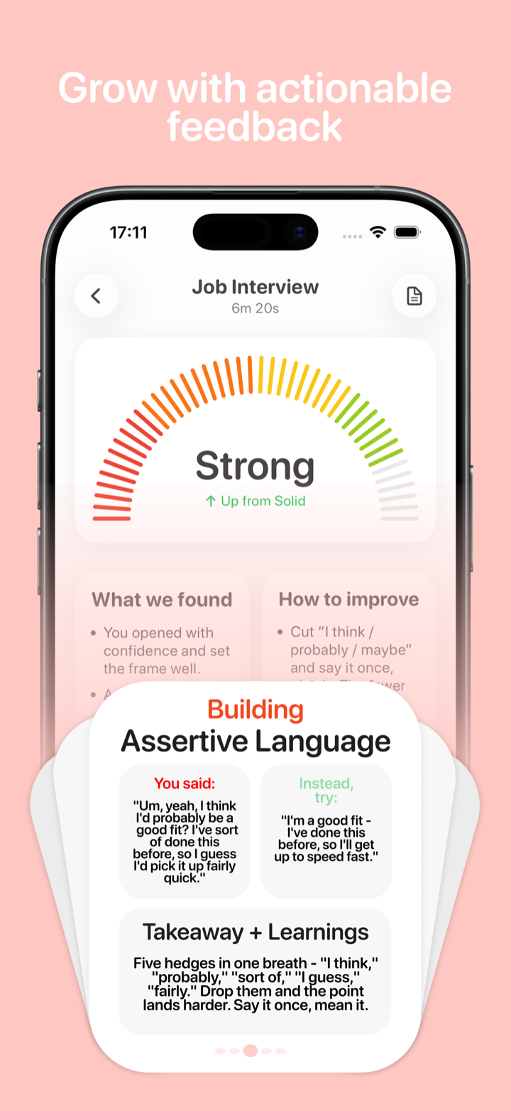 Grow with actionable feedback